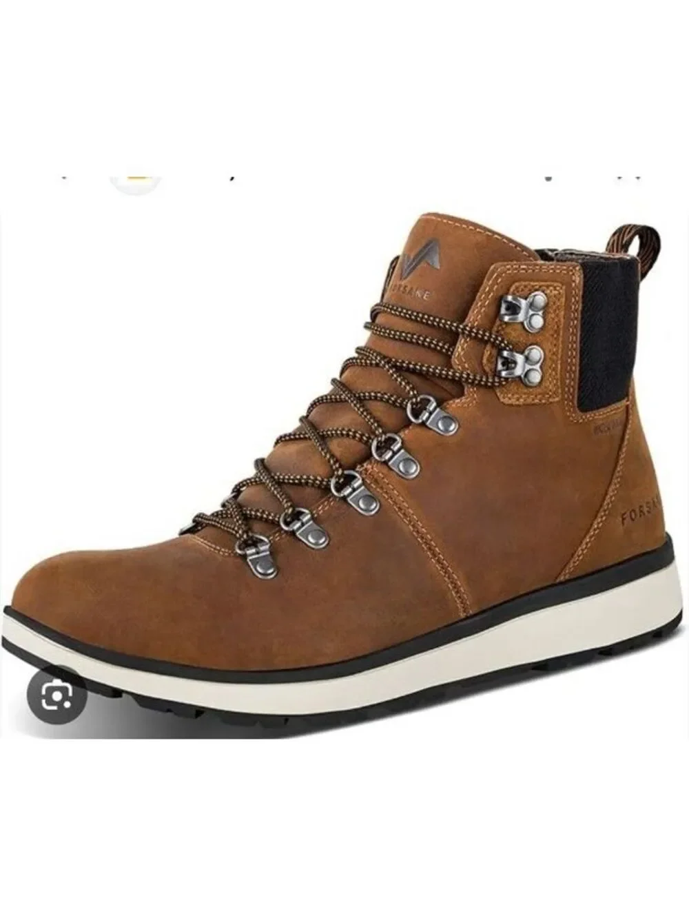 Size 13 Forsake Men's Brown Leather Hiking Boots with Lace-Up and Rubber Outsole